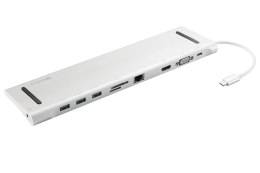 Stacja dokująca SANDBERG USB-C -> 10l-in-1 (3xUSB3.0/HDMI/VGA/RJ45/USB-C/Audio/czytnik SD/TF) 100W