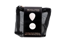 Makeup Revolution Handbag Hacks Mattifying Balm & Mini Blending Sponge Balsam matujący i gąbeczka w kosmetyczce