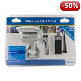 4World SECURITY Bezprzewodowy zestaw CCTV - Cyfrowa kamera (DIG-01-BZ) + Odbiornik USB2.0 | IP55