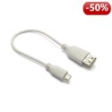 G&BL Kabel USB OTG, USB A F- Micro USB B M, 0.2m, biały