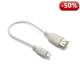 G&BL Kabel USB OTG, USB A F- Micro USB B M, 0.2m, biały