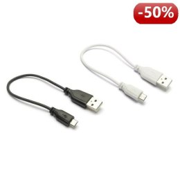 G&BL Kabel USB, USB A M- Micro USB B M, 0.2m, biały