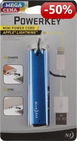 Nite Ize Kabel Apple lightning PowerKey w ochronnym opakowaniu niebieski