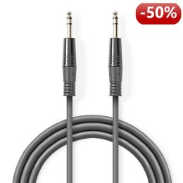Nedis Balanced Audio Cable | 6.35 mm Male - 6.35 mm Male | 3.0 m | Grey