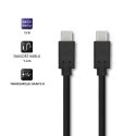 Kabel USB 3.1 typ C męski | USB 3.1 typ C męski | 1.4m | Czarny