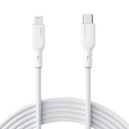 CB-SCL2 White silikonowy kabel Lightning-USB C | USB Power Delivery USB-PD | 1.8m | 27W | 3A | MFi Apple