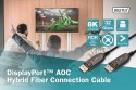 Kabel połączeniowy hybrydowy AOC DisplayPort 1.4 8K/60Hz UHD DP/DP M/M 30m Czarny