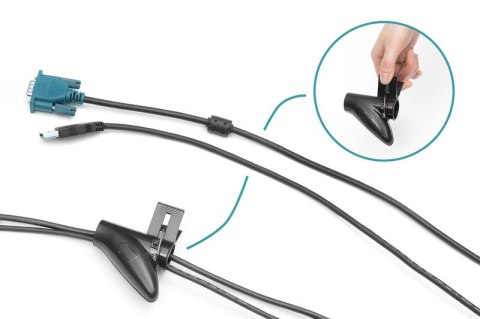 Maskownica organizer do okablowania (kręgosłup) rogulowana elastyczna 5m czarna