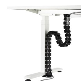 Organizer kabli, Maskownica do kabli regulowana, czarny, 1.3mm, do stołów z regulacją wysokości, Powerton