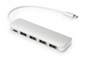 HUB/Koncentrator 4-portowy USB 3.0 SuperSpeed z Typ C Power Delivery, aluminium