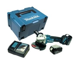 MAKITA SZLIFIERKA KĄTOWA 18V 125mm 2 x 5,0Ah LI-ION BEZSZCZOTKOWA WALIZKA MAKPAC DGA506RTJ