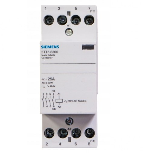 Stycznik modułowy 25A 4Z 0R 230V AC 5TT5830-0