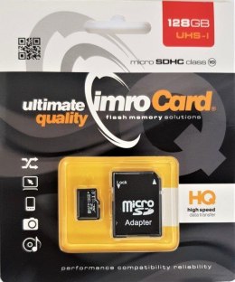 Zestaw kart pamięci IMRO 10/128G UHS-I ADP (128GB; Class U1; + adapter)