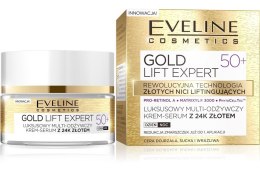 Eveline Cosmetics Gold Lift Expert 50+ Luxurious Cream - Serum Luksusowy krem - serum do twarzy multi-odżywczy z 24k złotem 50ml