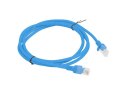 PATCHCORD KAT.5E 1.5M NIEBIESKI FLUKE PASSED LANBERG