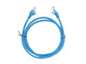 PATCHCORD KAT.5E 1.5M NIEBIESKI FLUKE PASSED LANBERG