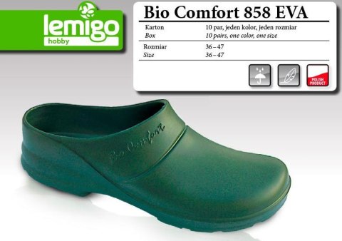 BUTY KLAPEK BIO COMFORT ROZMIAR 42, ZIELONY 858