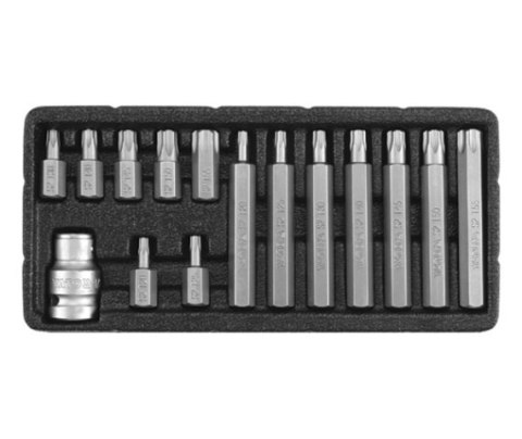 YATO KOŃCÓWKI TORX 15elem. Z OTWOREM 0417