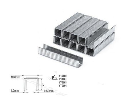 YATO ZSZYWKI 14mm/1,2 x 10,6 1000szt.... YT-7000, YT-7001, YT-7003, YT-7004