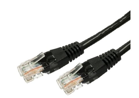 Kabel Patchcord miedziany kat.5e RJ45 UTP 1m. czarny - paczka 10 sztuk