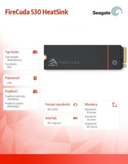 Dysk SSD FireCuda 530 2TB M.2S HeatSink