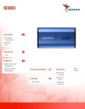 Dysk zewnętrzny SSD SE880 4TB USB3.2A/C Gen2x2 Niebieski