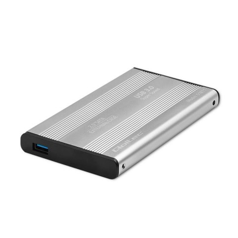 Obudowa/kieszeń Qoltec do dysków HDD SSD 2.5" SATA3 | USB 3.0 | Srebrny