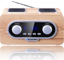 Radio przenośne FM PLL SD/USB/AUX z akumulatorem i zegarkiem