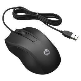 Mysz przewodowa, HP 100, czarna, optyczna, 1600DPI