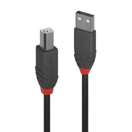 Kabel drukarkowy USB LINDY 2.0 A/M - USB B /M, Anthra Line 7.5m Czarny