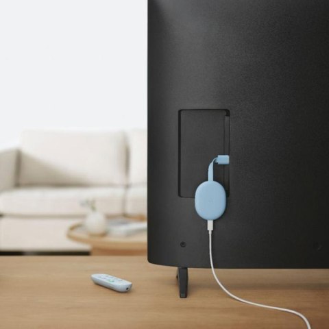 Odtwarzacz multimedialny Google Chromecast 4K z Google TV Niebieski