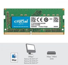 Pamięć DDR4 SODIMM do Apple Mac 16GB(1*16GB)/2666 CL19 (8bit)