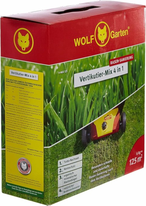 WOLF GARTEN ZESTAW DO REGENERACJI TRAWNIKA 125 M2 4W1 V-MIX 125