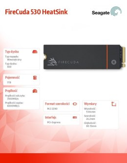 Dysk SSD FireCuda 530 1TB M.2 HeatSink