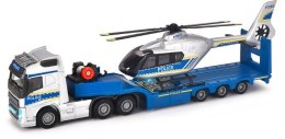 Zestaw policyjny Majorette Grand Volvo ciężarówka + helikopter 35 cm
