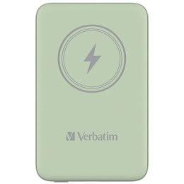 Verbatim, powerbank z ładowaniem bezprzewodowym, 5V, ładowanie telefonu, 32246, 10 000mAh, Mocowanie magnetyczne, zielona