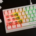 Marvo KG962G WH EN - R, klawiatura US, do gry, mechaniczna rodzaj przewodowa (USB), biała, RGB, czerwone przełączniki
