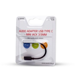 Adapter audio - USB typ C - Mini Jack 3,5mm, AK-35/B