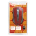 Mysz bezprzewodowa, Defender Accura MM-965, czerwona, optyczna, 1600DPI