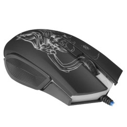 Mysz przewodowa USB, Defender Ghost GM-190L, czarna, optyczna, 3200DPI