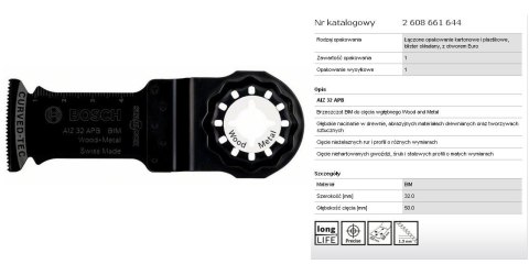 BOSCH MT BRZESZCZOT AIZ 32 APB WOOD AND METAL