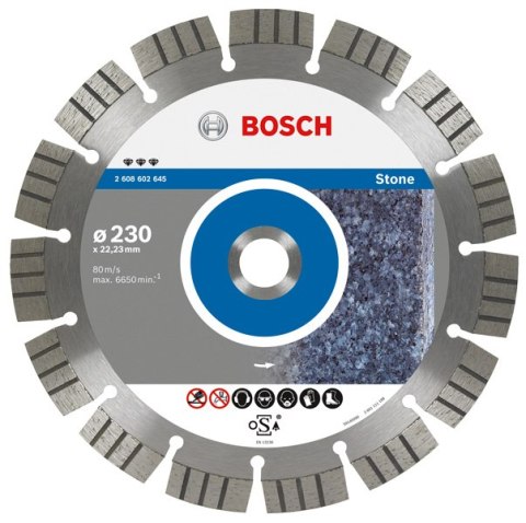 BOSCH TARCZA DIAMENTOWA 125x22 SEG STONE