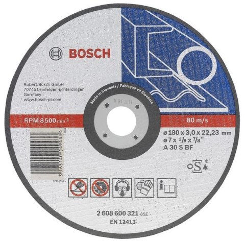 BOSCH TARCZA MET.125mm x 2,5mm x 22mm