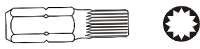 JONNESWAY KOŃCÓWKA SPLINE M12 x 30mm 6-kąt. 10mm