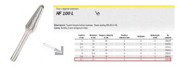 KLINGSPOR FREZ DO METALU HF 100 L FI=12,7x32mm TRZPIEŃ 6mm, TYP:KEL, STOŻKOWO-KULISTY