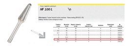 KLINGSPOR FREZ DO METALU HF 100 L FI=9,6x30mm TRZPIEŃ 6mm, TYP:KEL, STOŻKOWO-KULISTY