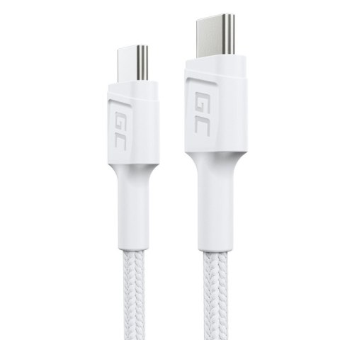 Kabel GC PowerStream USB-C do USB-C 30 cm, PD 60W, QC 3.0, biały