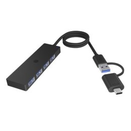 Hub IB-HUB1424-C3 4-Port USB Typ-A, złącze Typ-C/A