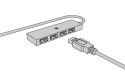 Hub IB-HUB1424-C3 4-Port USB Typ-A, złącze Typ-C/A