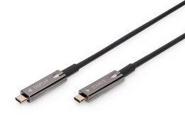 Kabel DIGITUS połączeniowy hybrydowy AOC USB 3.1 Typ C/USB Typ C 4K 60Hz 10m
